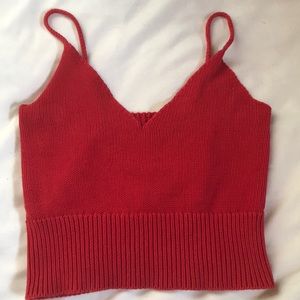 Brandy Melville Red Knit Top 🍒